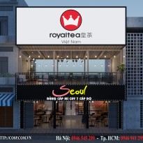 Thiết kế quán trà sữa Royaltea - Bình Dương